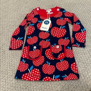 Hatley apple long sleeve dress. Size 3. NWT.